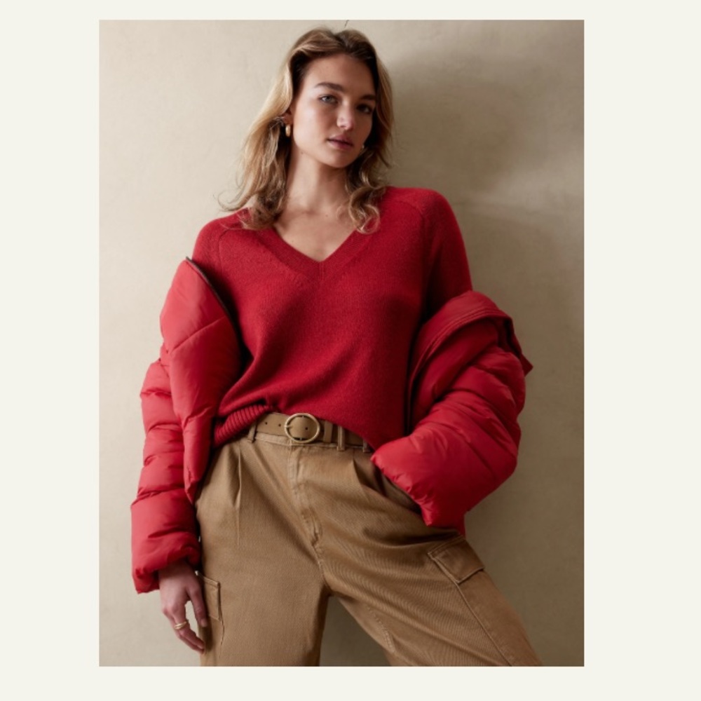 Banana Republic Essential Sweater Red Chakra